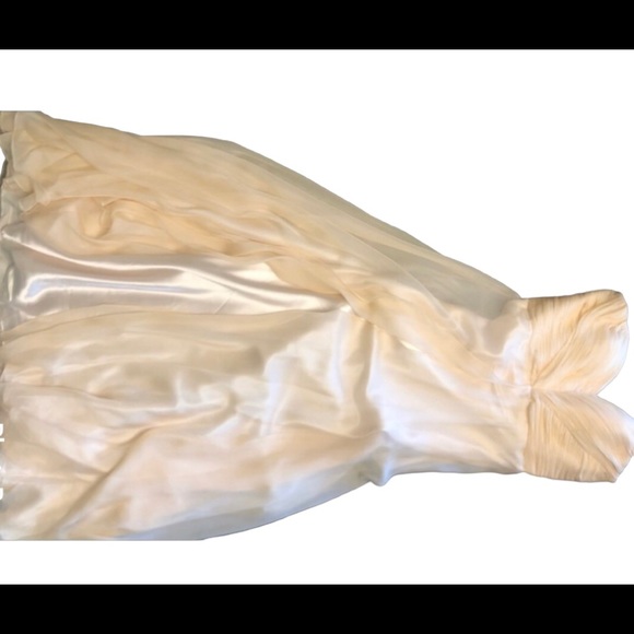 NWT Beautiful Strapless Lace Up Back A-Line Evening Gown by Coya Collection SzXL - Picture 7 of 9